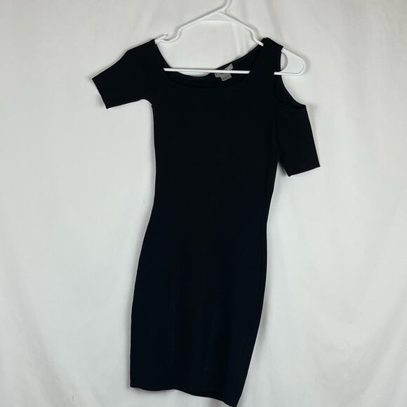 Helmut Black BodyCon Cut Out Party Event WhimsiGoth Mini Dress NWOT Size SP - Picture 4 of 13